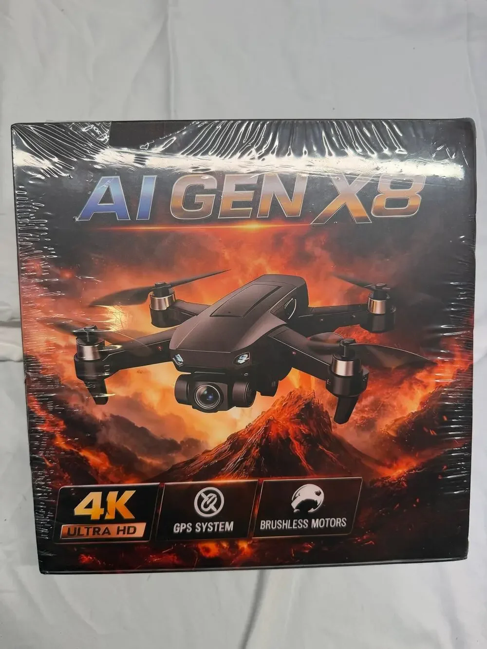 AI GEN X8 Drone – 4K Dual Camera – GPS – New in Box
